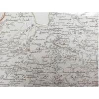 Mapa biskupstwa Paderborn. Niemcy.